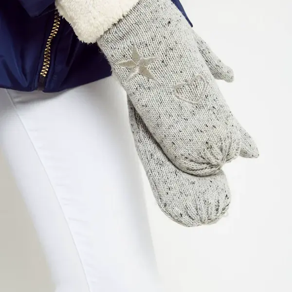 Gloves gray melange Yups bx4064. R03