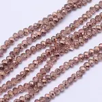 Spray Painted Transparent Glass Bead Strands