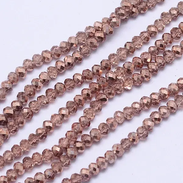 Spray Painted Transparent Glass Bead Strands