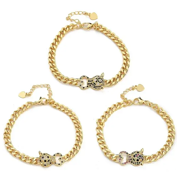 Brass Micro Pave Cubic Zirconia Bracelets