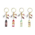 Resin & Glass & Alloy Keychain
