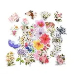 50Pcs Cartoon Flower Paper Sticker Label Set