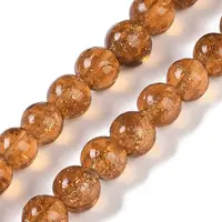 Handmade Gold Sand Lampwork Beads