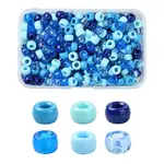480Pcs 6 Colors Opaque & Transparent Plastic Beads