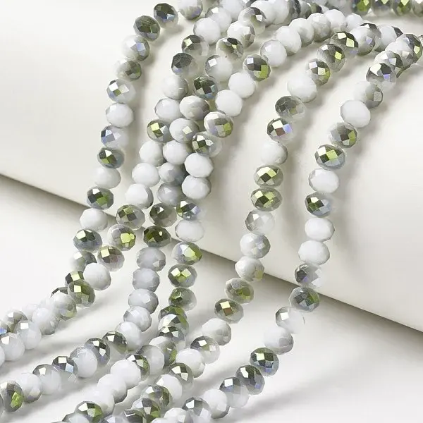 Electroplate Opaque Glass Beads Strands
