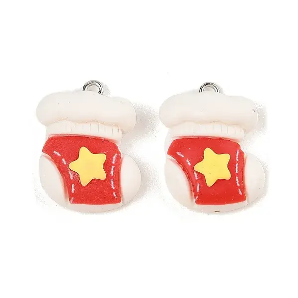 Christmas Theme Opaque Resin Pendants