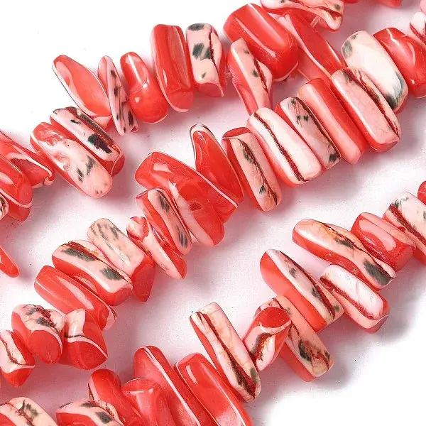 Dyed Natural Trochus Shell Beads Strands