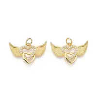 Brass Micro Pave Cubic Zirconia Pendants