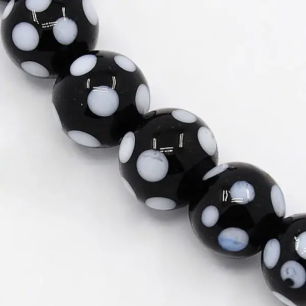 Handmade Lampwork Round Beads Strands