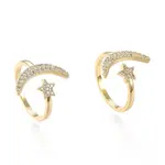 Brass Micro Pave Clear Cubic Zirconia Cuff Rings