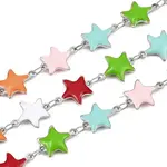 304 Stainless Steel Enamel Starfish Link Chains