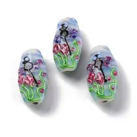 Oval Handmade Lampwork Beads