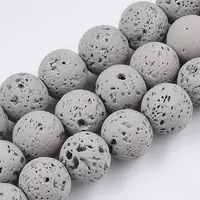 Spray Painted Natural Lava Rock Beads Strands