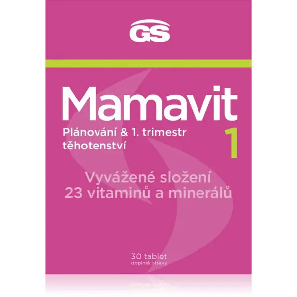 GS Mamavit 1 Plánování a 1. trimestr tablety pro ženy těhotné, kojící nebo plánující těhotenství 30 tbl