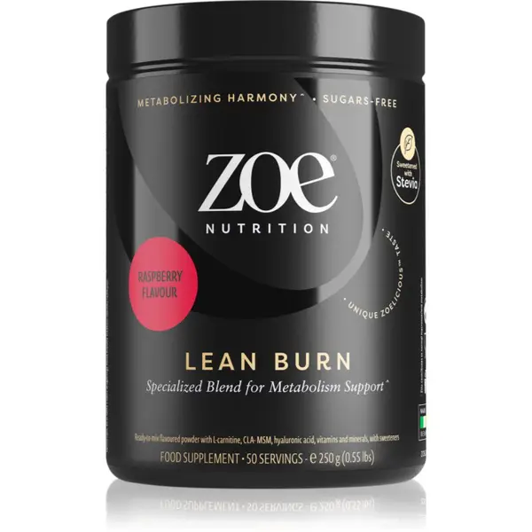 ZOE Lean Burn prášek pro podporu spalování tuků příchuť Raspberry 250 g