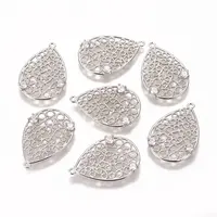 Brass Micro Pave Cubic Zirconia Pendants