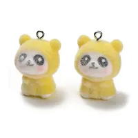 Flocky Opaque Resin Pendants