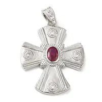 Brass Micro Pave Cubic Zirconia Pendants