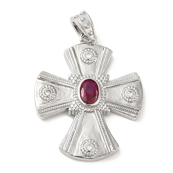 Brass Micro Pave Cubic Zirconia Pendants