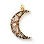 Brass Micro Pave Cubic Zirconia Pendants