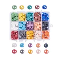 15 Colors Pearlized Plated Handmade Porcelain Cabochons