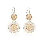 Glass Seed Braided Dangle Earrings for Women