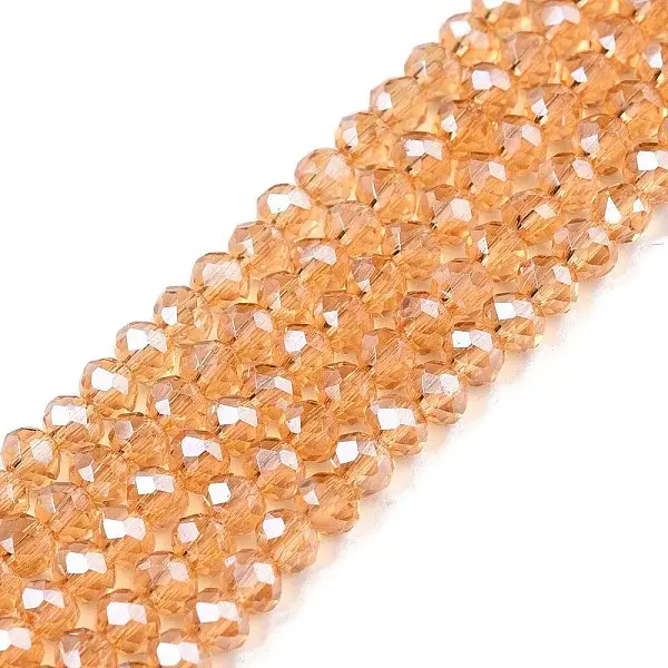 Electroplate Glass Beads Strands