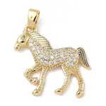 Brass Micro Pave Cubic Zirconia Pendants