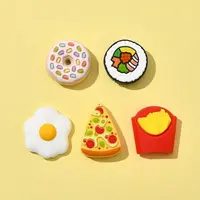 5Pcs 5 Styles Food Grade Eco-Friendly Silicone Focal Beads