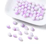 Two Tone Opaque Baking Painted Glass Beads Strands