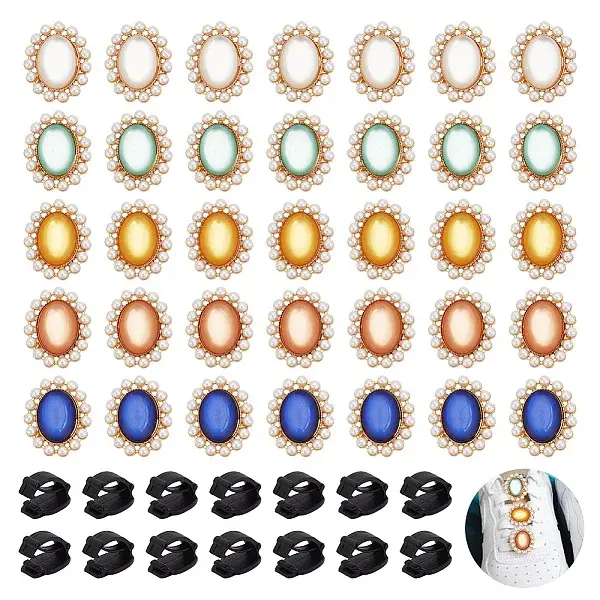 DIY Oval Shoes Buckle Clips Decoration Making Kit