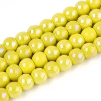 Electroplate Opaque Glass Beads Strands