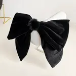 Big Bowknot Velvet Hair Barrettes