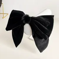 Big Bowknot Velvet Hair Barrettes