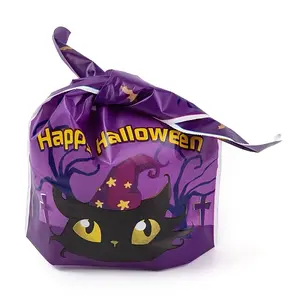 100Pcs Rabbit Shaped Halloween Candy Plastic Bags