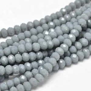 Faceted Rondelle Glass Beads Strands