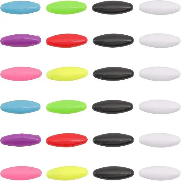 60Pcs Plastic Oval Lapel Pins