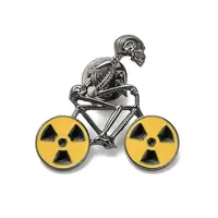 Halloween Theme Skeleton with Bike Enamel Pins