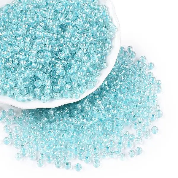 6/0 Transparent Inside Colours Glass Seed Round Beads