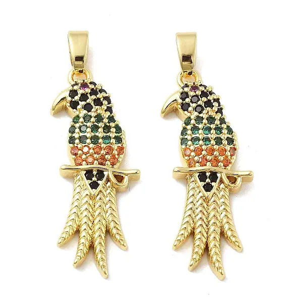 Brass Micro Pave Cubic Zirconia Pendants