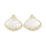 Brass Pave Shell Charms