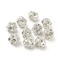 10mm Brass Rhinestone Beads