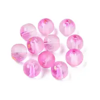 Frosted Baking Painted Glass Beads