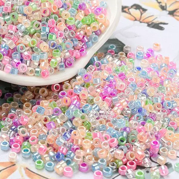 Electroplate Transparent Glass Seed Beads