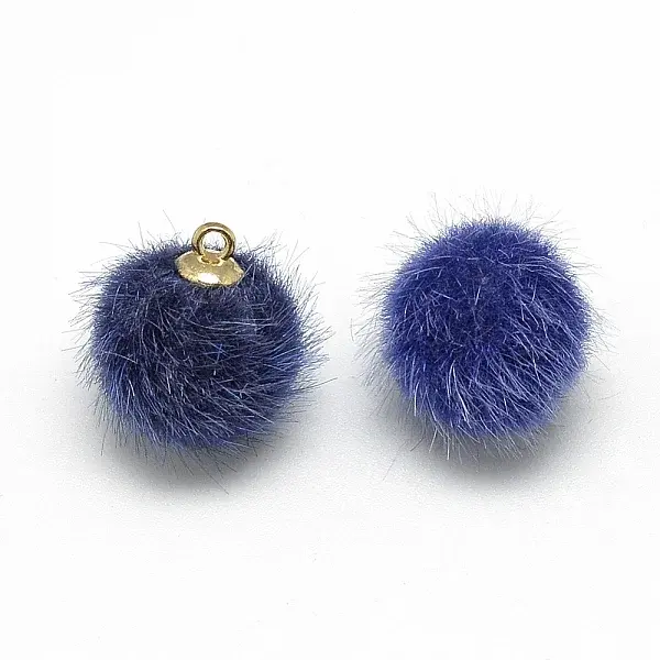 Faux Mink Fur Covered Charms