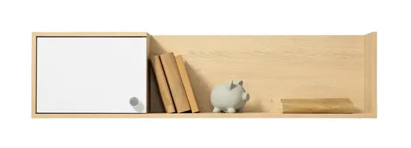 Police na stěnu barney - dub/šedá/bílá