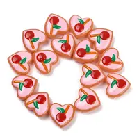 Handmade Heart Lampwork Beads Strands