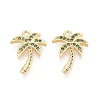 Brass Pave Cubic Zirconia Pendants