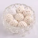 Handmade Woolen Macrame Wooden Pom Pom Ball Beads