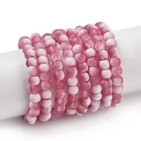 Frosted Crackle Glass Beads Strands
